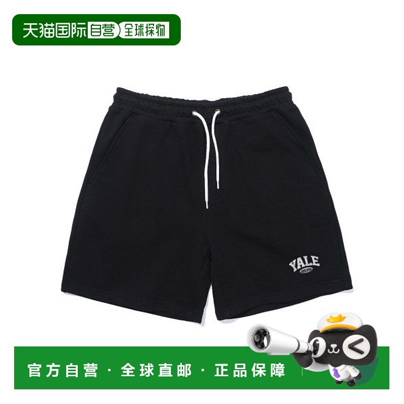韩国直邮YALE (23SS) 2 TONE ARCH SWEAT SHORTS BLACK短裤YD01SO