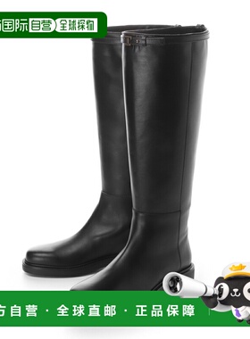 日本直邮Tod's T Timeless 女士黑色真皮长靴 型号 xxw20l0jm50go