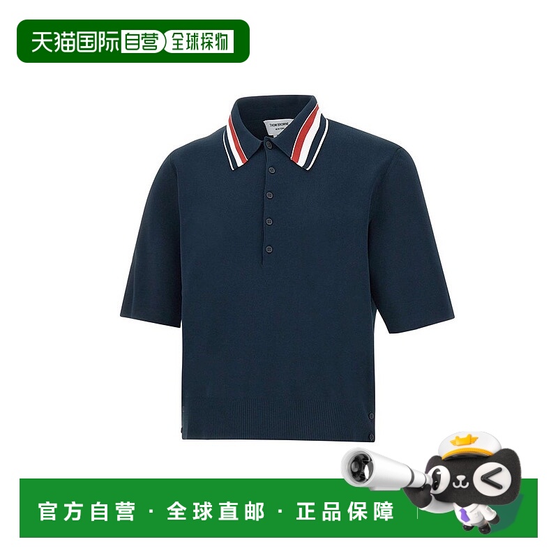 1h可退 香港直邮Thom Browne 汤姆 布朗 男士 短袖Polo衫 MKP136A