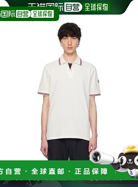 1h可退 香港直邮Moncler 盟可睐 男士 白色 Striped Trim Cotton