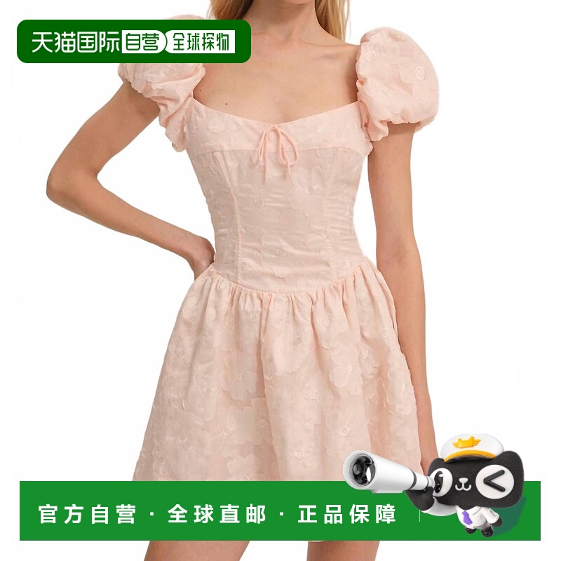 自营for love & lemonsFlorence Mini Dress In Peach - peach 美