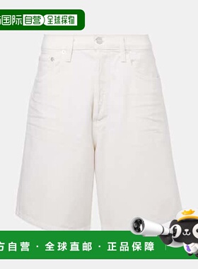 1h可退 香港直邮AGOLDE 女士 Indra 中腰牛仔短裤 white白色 舒适