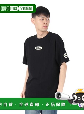 日本直邮Wilson 男士半袖棒球 T 恤 BK/BL WB6029405