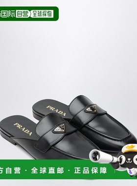 香港直邮Prada 普拉达 女士 黑色皮质凉拖 1D766N010070F0002单鞋