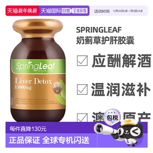 澳大利亚直邮SPRING LEAF绿芙奶蓟草护肝胶囊加班熬夜解酒120粒