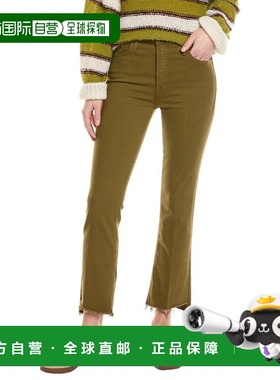 自营MOTHER The Insider Crop Step Fray Fir 绿色牛仔裤 - 绿色