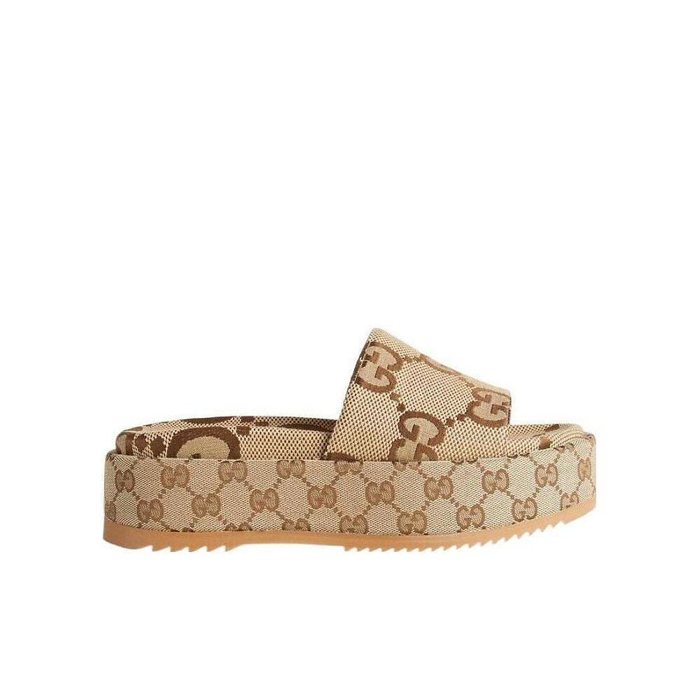 Gucci 饰超级双G图案防水台拖鞋 623212UKO00