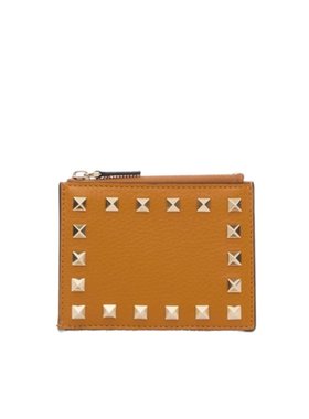 VALENTINO 女士钱包 WP0AI8VSHWU4 SS2025 橙色 带拉链卡包