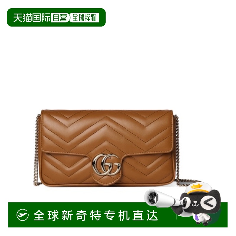 1h可退 香港直邮GUCCI 女士斜挎包 751526AAET82718 SS2025 棕色