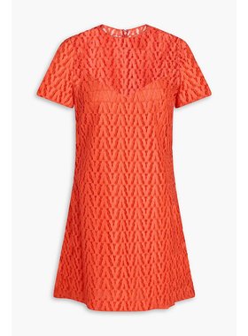 Valentino 华伦天奴 女士 凸纹蕾丝迷你连衣裙 B3VAXJ26W1