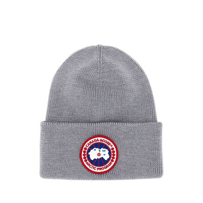CANADA GOOSE 男士帽子 6936M9115 AW2025 灰色 罗纹针织帽子