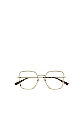 GUCCI 女士眼镜 GG1850O003 SS2025 白色 几何平光镜