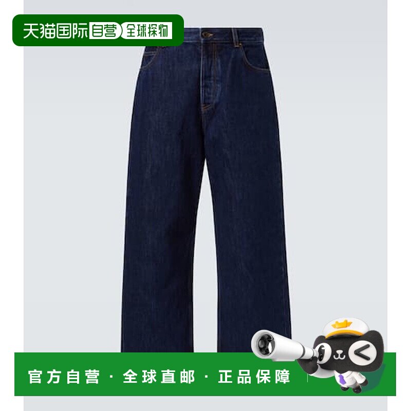 1h可退 香港直邮LOEWE 罗意威 男士 barrel-leg 中腰牛仔裤直筒裤