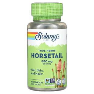 香港直邮Solaray,真实草本,问荆,440 毫克,100 粒素食胶囊