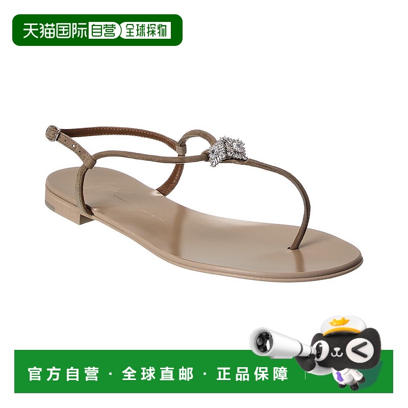 自营Giuseppe Zanotti Ganass Suede Sandal - grey 美国奥莱直发