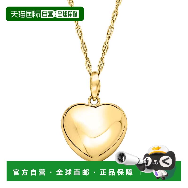自营ross-simonsRoss Simons意大利18kt金镀银充气心形吊坠项链-