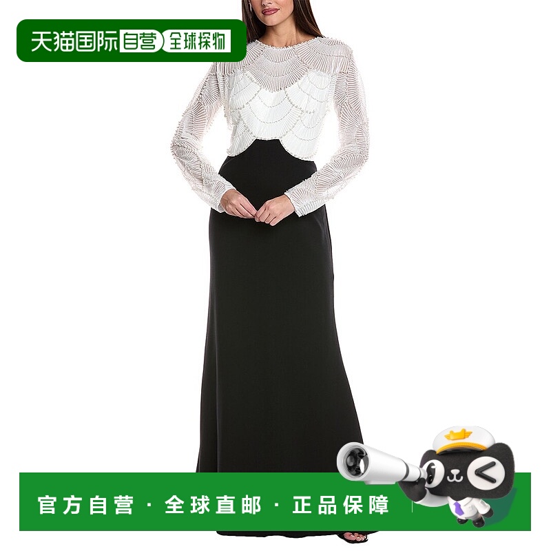 自营Tadashi Shoji Embellished Gown - white 美国奥莱直发