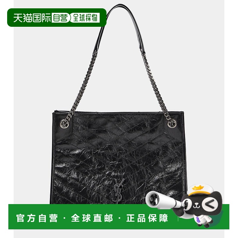 1h可退 香港直邮Saint Laurent 圣罗兰 女士 Niki 褶皱皮革购物袋
