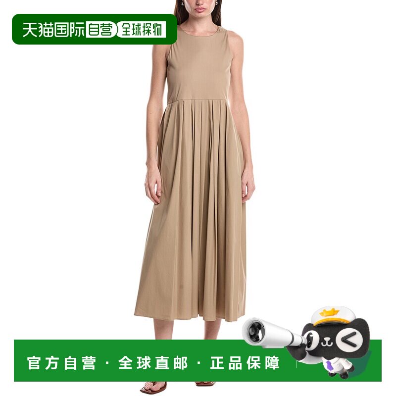 自营Max Mara Moira Midi Dress - brown 美国奥莱直发连衣裙吊带