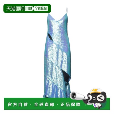 香港直邮off-white 女士 高雅连衣裙 blue蓝色 舒适时尚