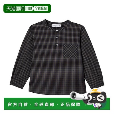 香港直邮Bonpoint 女童 Artiste 格纹棉府绸衬衫童装