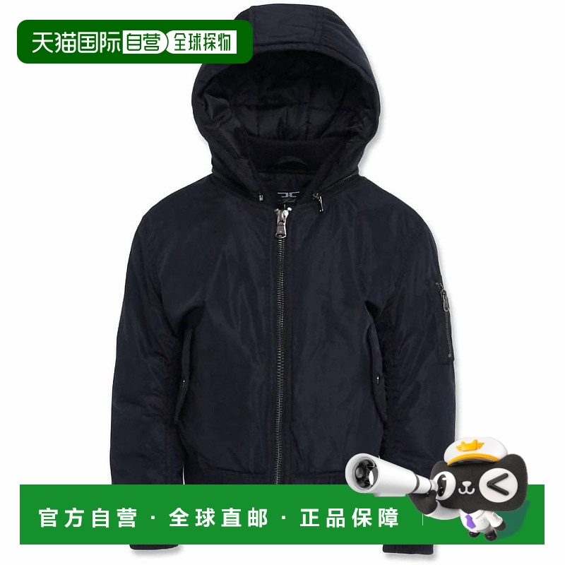 自营 jordan craigBoy's Squadron Hooded Bomber Jacket In Blac
