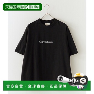 日本直邮Calvin 10525SS Klein 标准logo圆领T恤 男女同款 1h可退