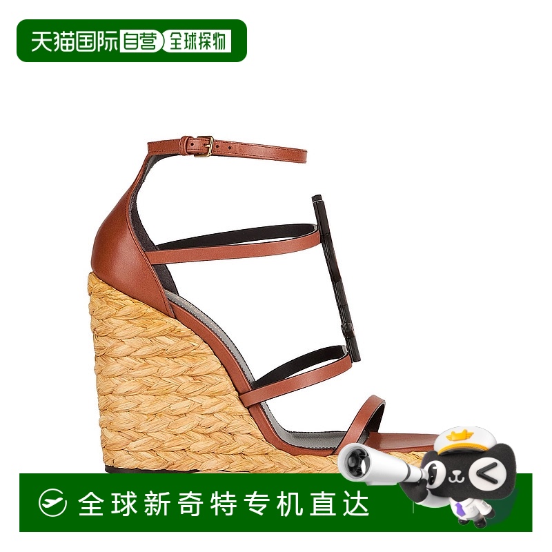 1h可退 香港直邮潮奢 Saint Laurent 圣罗兰 女士 帆布面凉鞋