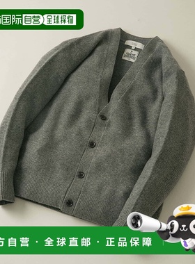 1h可退 日本直邮ROSSO MEN男装 澳洲美利奴羊毛V领针织开衫 宽松