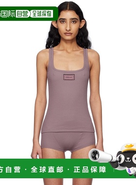 1h可退 香港直邮潮奢 versace 范思哲 女士 紫色 90s Vintage Log