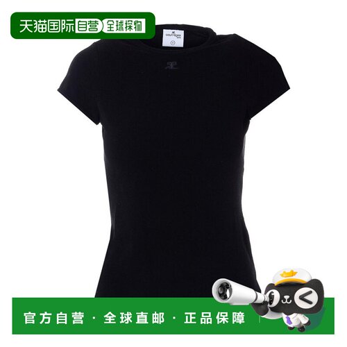 香港直邮COURREGES 女士T恤 126JTS239JS02649999BLACK SS2026