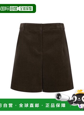 韩国直邮HAZZYS 赫奇斯女士灯芯绒百慕大长裤深棕色 (HSPA5D901W3