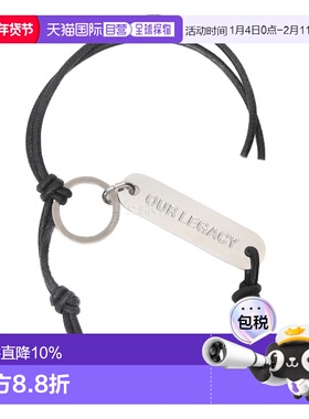 韩国直邮OUR LEGACY LADON 钥匙圈黑色皮革 (A2248LKB) 钥匙圈/钥