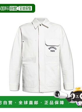 香港直邮GIVENCHY 男士衬衫 BM616H164P105 AW2025 白色 Logo shi