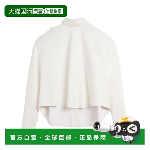 香港直邮GIVENCHY 女士衬衫 BW61P561VZ100 SS2026 白色 长袖反穿