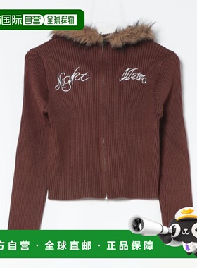 日本直邮SPINNS 女装 拉链针织开衫 仿毛领设计 24080141