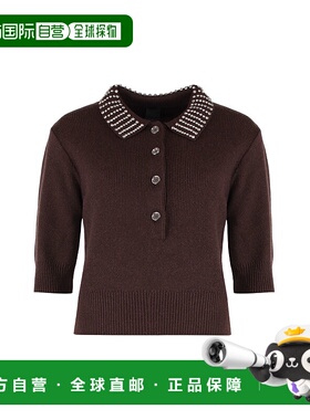 1h可退 香港直邮Pinko 品高 女士 EMILIA 罗纹针织Polo衫 105745A