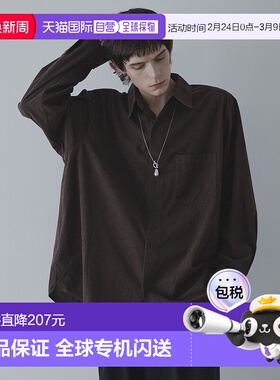 1h可退 日本直邮remer男女同款宽松版型落肩袖垂感灯芯绒衬衫 RR0
