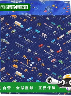 【日本直邮】CCS 午餐巾2枚 45×45 蓝色车组 N3901312