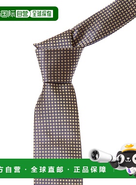 自营Canali Yellow Squares Silk Tie - yellow 美国奥莱直发