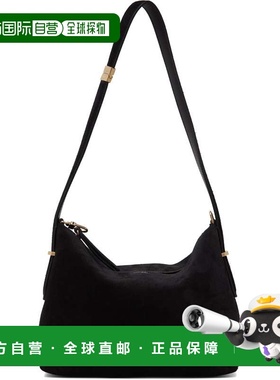 1h可退 香港直邮潮奢 toteme 女士 黑色 Bevel Suede Wristlet 手