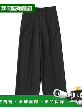 日本直邮Celine 黑色褶裥长裤 女士 RP07B 673D 38UB