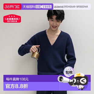 日本直邮Uniqlo Cashmere V领针织衫 465736优衣库羊绒宽松