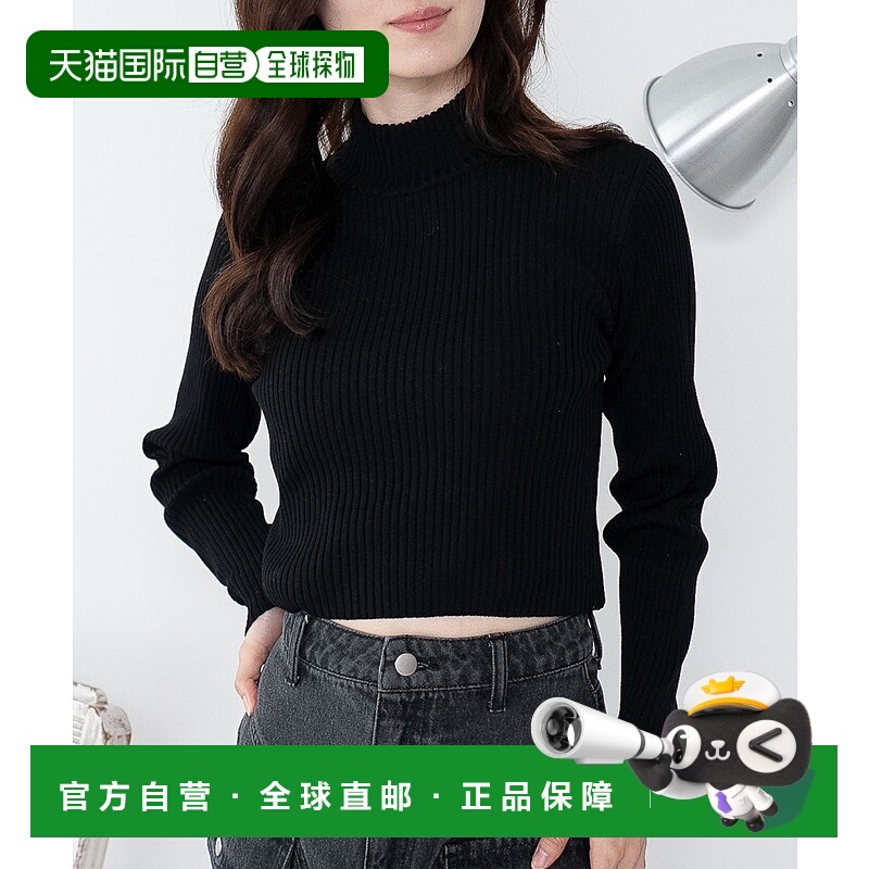 1h可退 日本直邮WEGO 女装 高领短款针织衫 修身显瘦 春秋内搭 WE