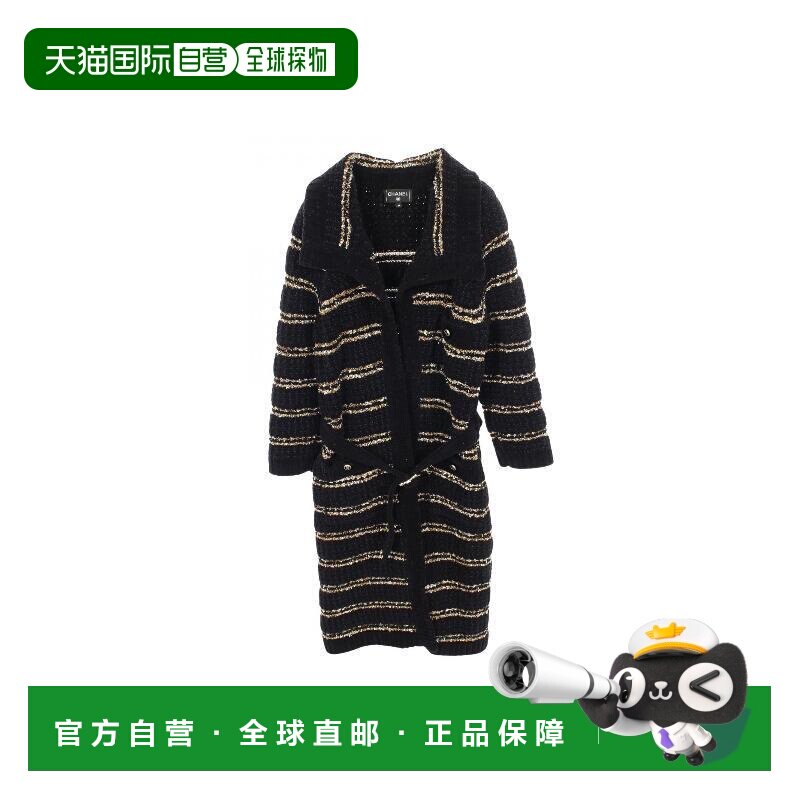 日本直邮中古Chanel香奈儿女A级95新coat风衣外套羊毛外套蓝色