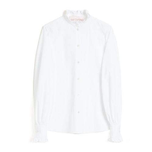 VALENTINO 女士衬衫 BAB7M55A6001 SS2025 白色 长袖衬衫
