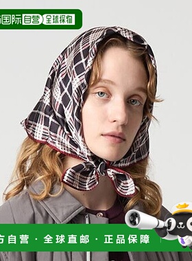 1h可退 日本直邮6(ROKU) 女装 复古印花真丝方巾 多种系法可选 86