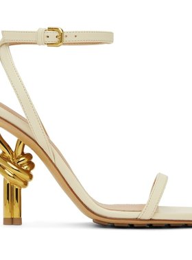 潮奢 Bottega Veneta 葆蝶家 女士 灰白色结饰凉鞋 775470V3VN0