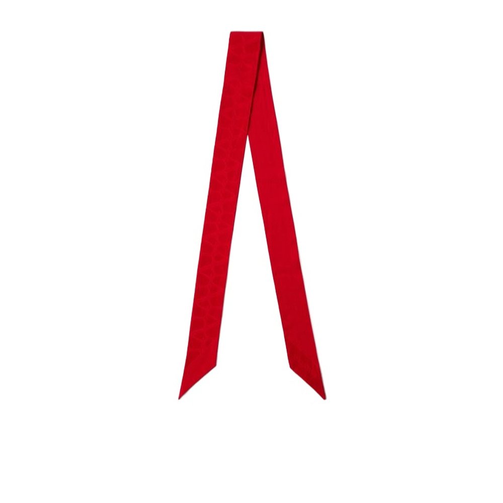 VALENTINO 女士围巾 WE6017IUQ0RO CO 红色 印花丝巾