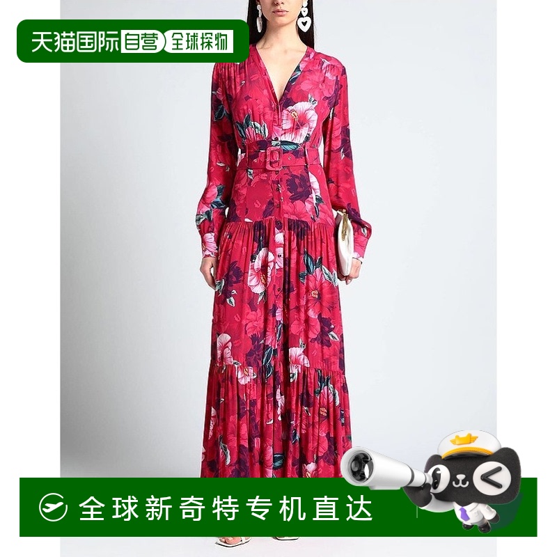 1h可退 香港直邮潮奢 Pinko 品高 女士 长款连衣裙 pink粉色 舒适